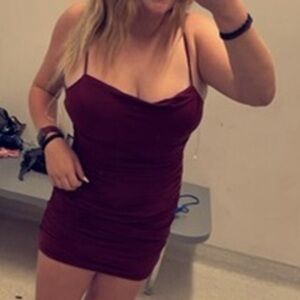 Red bodycon homecoming dress size large